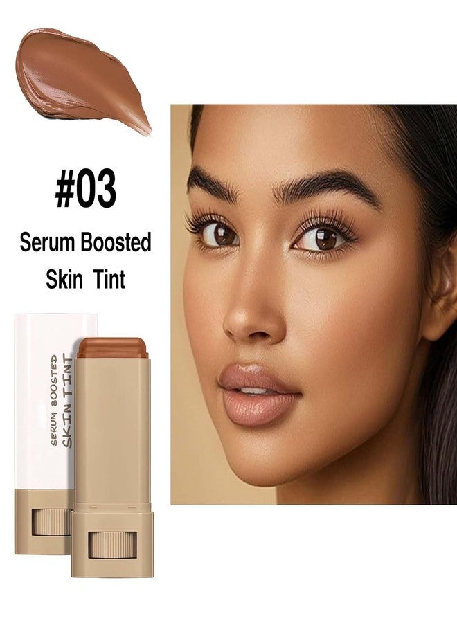 PERVALA 2 Pcs Beauty Balm Serum Boosted Skin Tint, Hydrating Concealer Stick, Lightweight Solid Tinted, Moisturizer Contour Stick Foundation for Women, Natural & Flawless Finish（#3） - Image 2